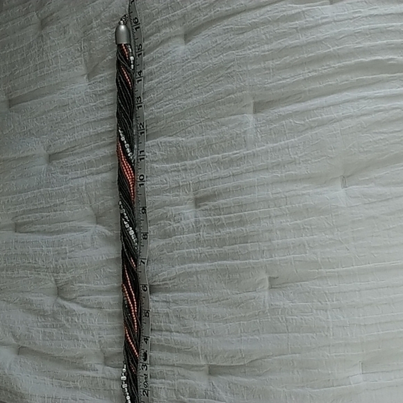 Multi Beaded twisted  strand Chocker Necklace - Picture 7 of 10